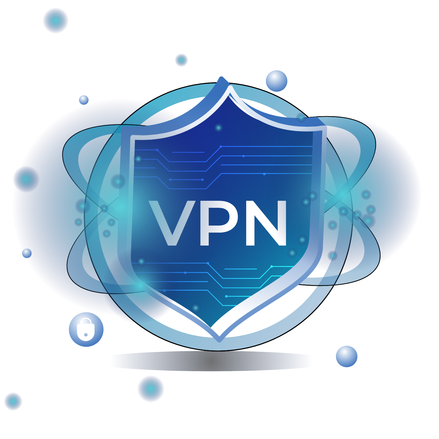 Hombre usando la red VPN